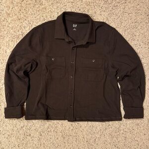 GAP Cropped Brown Shirt Jacket Size Small